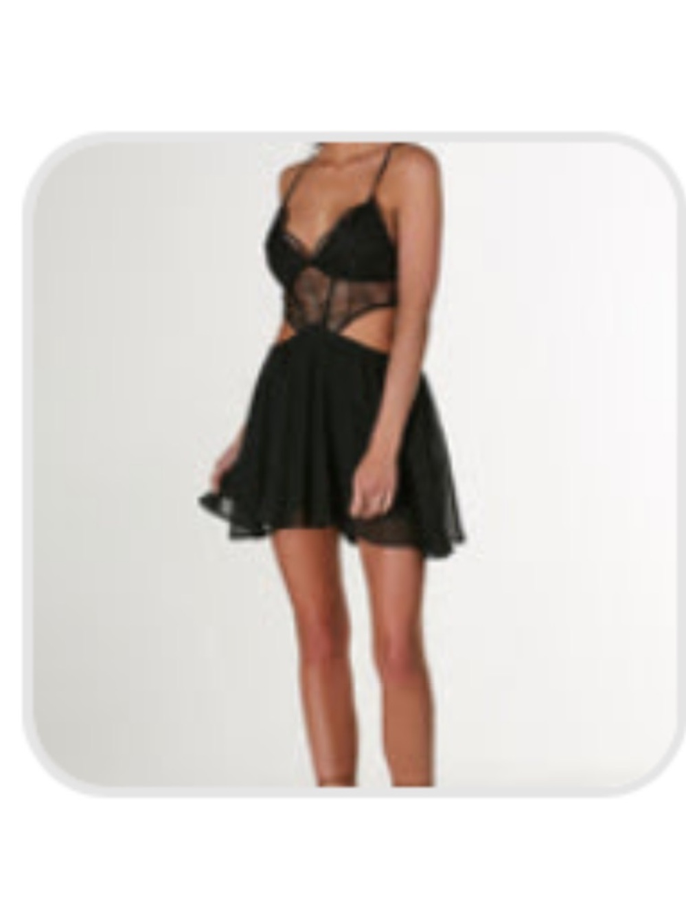 Necessary Clothing Women's Black Lace Cutout Mini Romper